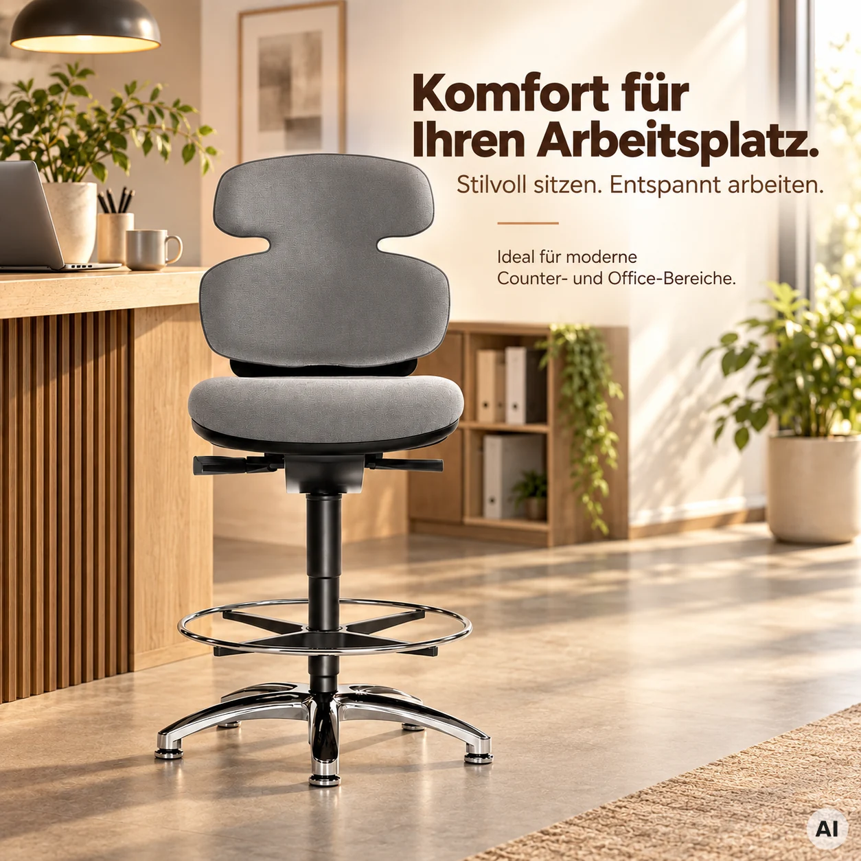 Sun H - Feng Shui Counterstuhl mit Fußring