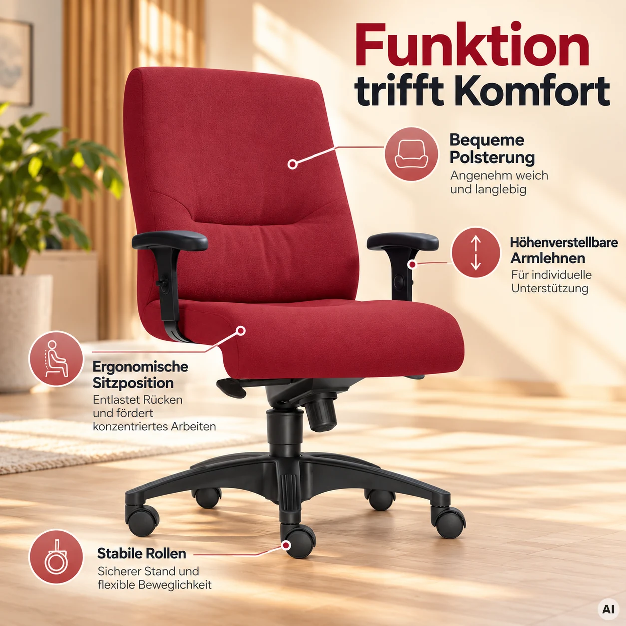 Halblehner Turbo L - Luxus Chefsessel