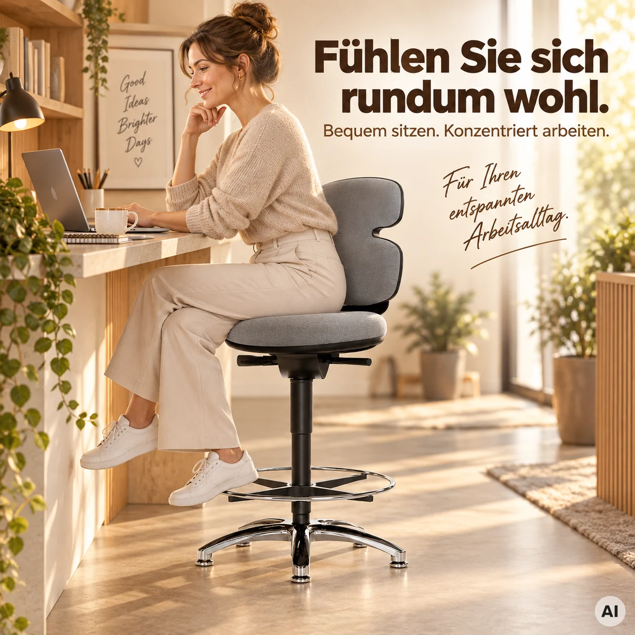 Sun H - Feng Shui Counterstuhl mit Fußring