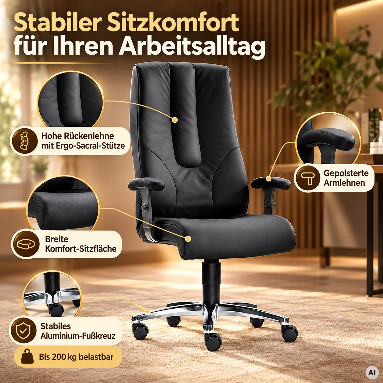 Hochlehner Jumbo XXL - Luxus XXL-Chefsessel